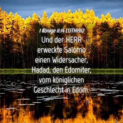 Picture 04 - 1 Könige 11:14 LUTH1912 - Und der HERR erweckte Salomo einen Widersacher, - Bible Verse Picture