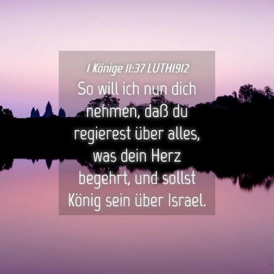 Picture 04 - 1 Könige 11:37 LUTH1912 - So will ich nun dich nehmen, daß du regierest - Bible Verse Picture