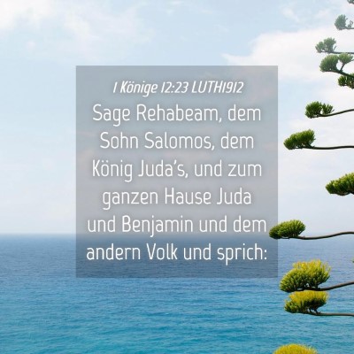 Picture 04 - 1 Könige 12:23 LUTH1912 - Sage Rehabeam, dem Sohn Salomos, dem König - Bible Verse Picture