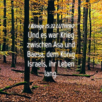 Picture 04 - 1 Könige 15:32 LUTH1912 - Und es war Krieg zwischen Asa und Baesa, dem - Bible Verse Picture