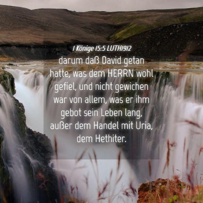Picture 04 - 1 Könige 15:5 LUTH1912 - darum daß David getan hatte, was dem HERRN wohl - Bible Verse Picture