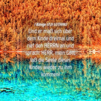 Picture 04 - 1 Könige 17:21 LUTH1912 - Und er maß sich über dem Kinde dreimal und rief - Bible Verse Picture