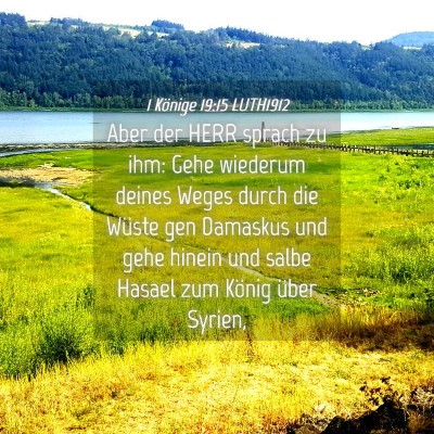 Picture 04 - 1 Könige 19:15 LUTH1912 - Aber der HERR sprach zu ihm: Gehe wiederum deines - Bible Verse Picture
