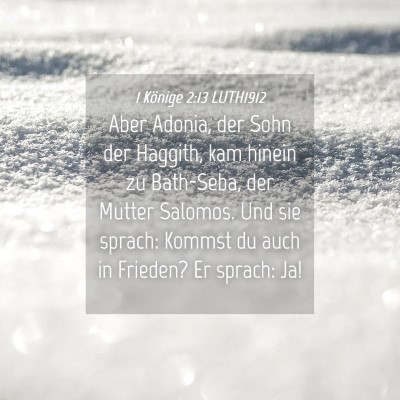 Picture 04 - 1 Könige 2:13 LUTH1912 - Aber Adonia, der Sohn der Haggith, kam hinein zu - Bible Verse Picture