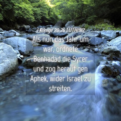Picture 04 - 1 Könige 20:26 LUTH1912 - Als nun das Jahr um war, ordnete Benhadad die - Bible Verse Picture