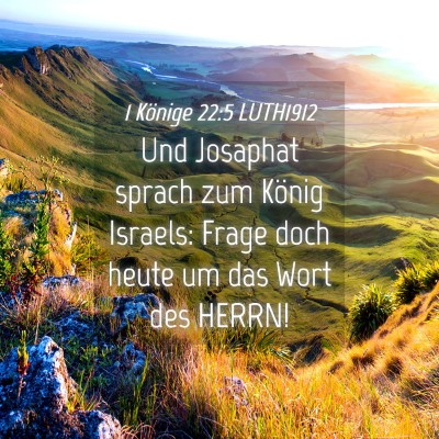 Picture 04 - 1 Könige 22:5 LUTH1912 - Und Josaphat sprach zum König Israels: Frage - Bible Verse Picture