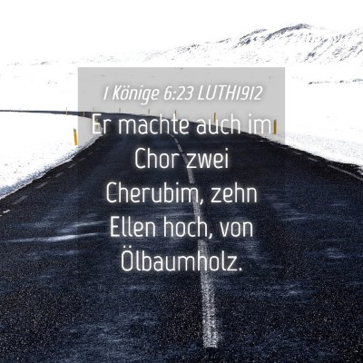 Picture 04 - 1 Könige 6:23 LUTH1912 - Er machte auch im Chor zwei Cherubim, zehn Ellen - Bible Verse Picture