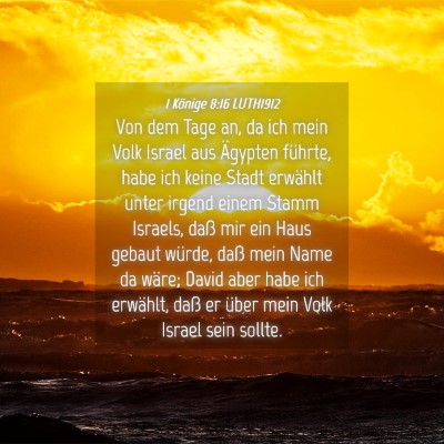 Picture 04 - 1 Könige 8:16 LUTH1912 - Von dem Tage an, da ich mein Volk Israel aus - Bible Verse Picture