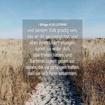 Picture 04 - 1 Könige 8:50 LUTH1912 - und deinem Volk gnädig sein, das an dir - Bible Verse Picture