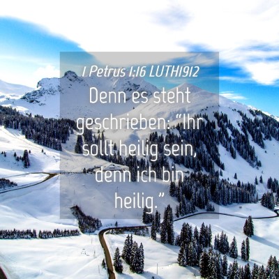 Picture 04 - 1 Petrus 1:16 LUTH1912 - Denn es steht geschrieben: “Ihr sollt heilig - Bible Verse Picture