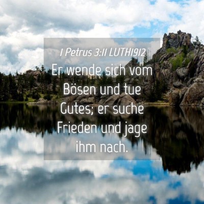 Picture 04 - 1 Petrus 3:11 LUTH1912 - Er wende sich vom Bösen und tue Gutes; er suche - Bible Verse Picture