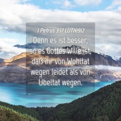 Picture 04 - 1 Petrus 3:17 LUTH1912 - Denn es ist besser, so es Gottes Wille ist, daß - Bible Verse Picture