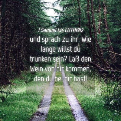 Picture 04 - 1 Samuel 1:14 LUTH1912 - und sprach zu ihr: Wie lange willst du trunken - Bible Verse Picture