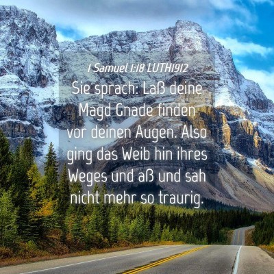 Picture 04 - 1 Samuel 1:18 LUTH1912 - Sie sprach: Laß deine Magd Gnade finden vor - Bible Verse Picture
