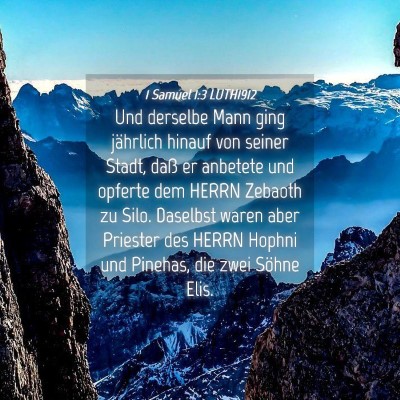 Picture 04 - 1 Samuel 1:3 LUTH1912 - Und derselbe Mann ging jährlich hinauf von - Bible Verse Picture