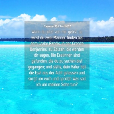 Picture 04 - 1 Samuel 10:2 LUTH1912 - Wenn du jetzt von mir gehst, so wirst du zwei - Bible Verse Picture