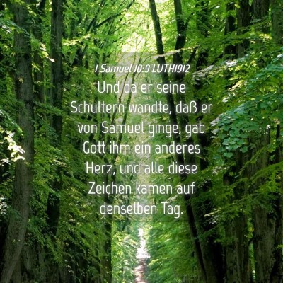 Picture 04 - 1 Samuel 10:9 LUTH1912 - Und da er seine Schultern wandte, daß er von - Bible Verse Picture