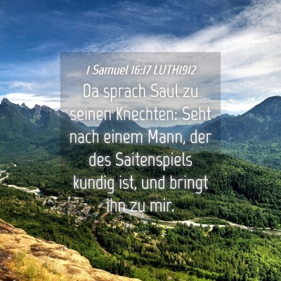 Picture 04 - 1 Samuel 16:17 LUTH1912 - Da sprach Saul zu seinen Knechten: Seht nach - Bible Verse Picture