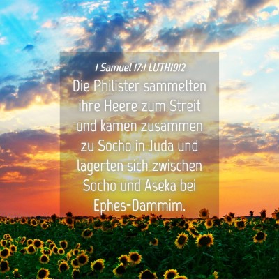 Picture 04 - 1 Samuel 17:1 LUTH1912 - Die Philister sammelten ihre Heere zum Streit und - Bible Verse Picture