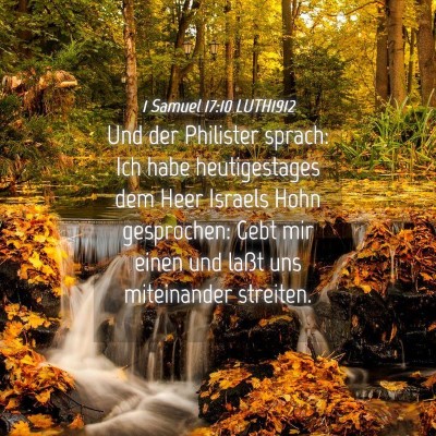 Picture 04 - 1 Samuel 17:10 LUTH1912 - Und der Philister sprach: Ich habe heutigestages - Bible Verse Picture