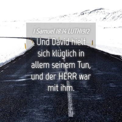 Picture 04 - 1 Samuel 18:14 LUTH1912 - Und David hielt sich klüglich in allem seinem - Bible Verse Picture