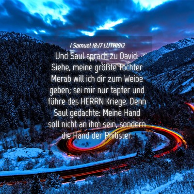 Picture 04 - 1 Samuel 18:17 LUTH1912 - Und Saul sprach zu David: Siehe, meine größte - Bible Verse Picture