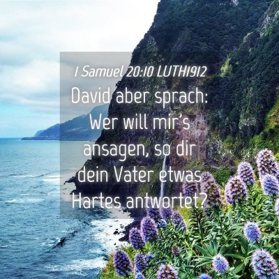 Picture 04 - 1 Samuel 20:10 LUTH1912 - David aber sprach: Wer will mir's ansagen, so dir - Bible Verse Picture