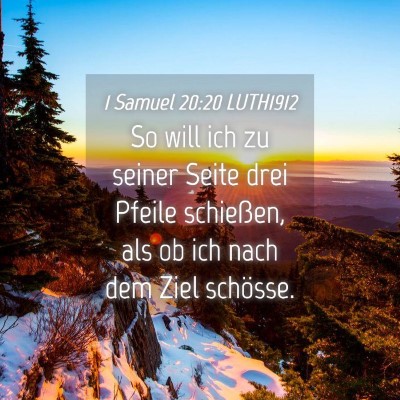 Picture 04 - 1 Samuel 20:20 LUTH1912 - So will ich zu seiner Seite drei Pfeile - Bible Verse Picture