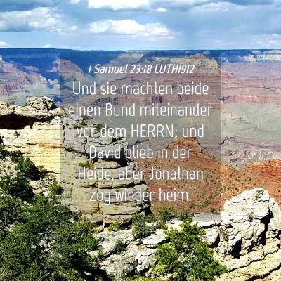 Picture 04 - 1 Samuel 23:18 LUTH1912 - Und sie machten beide einen Bund miteinander vor - Bible Verse Picture
