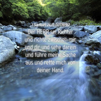 Picture 04 - 1 Samuel 24:15 LUTH1912 - Der HERR sei Richter und richte zwischen mir und - Bible Verse Picture