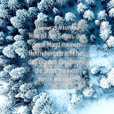 Picture 04 - 1 Samuel 25:27 LUTH1912 - Hier ist der Segen, den deine Magd meinem Herrn - Bible Verse Picture