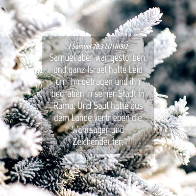 Picture 04 - 1 Samuel 28:3 LUTH1912 - Samuel aber war gestorben, und ganz Israel hatte - Bible Verse Picture