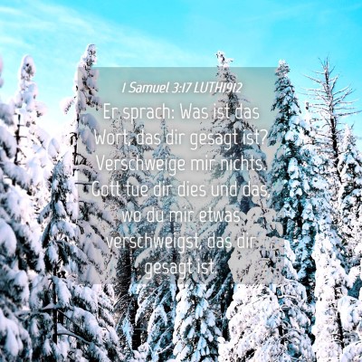 Picture 04 - 1 Samuel 3:17 LUTH1912 - Er sprach: Was ist das Wort, das dir gesagt ist? - Bible Verse Picture