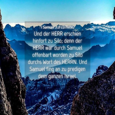 Picture 04 - 1 Samuel 3:21 LUTH1912 - Und der HERR erschien hinfort zu Silo; denn der - Bible Verse Picture