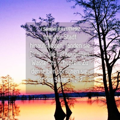 Picture 04 - 1 Samuel 9:11 LUTH1912 - und zur Stadt hinaufstiegen, fanden sie Dirnen, - Bible Verse Picture