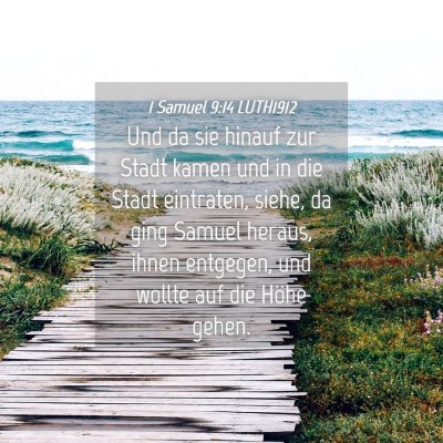 Picture 04 - 1 Samuel 9:14 LUTH1912 - Und da sie hinauf zur Stadt kamen und in die - Bible Verse Picture