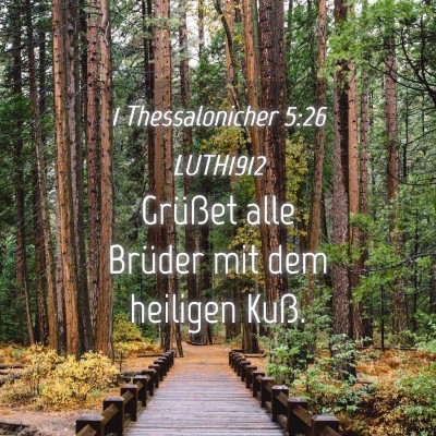 Picture 04 - 1 Thessalonicher 5:26 LUTH1912 - Grüßet alle Brüder mit dem heiligen - Bible Verse Picture