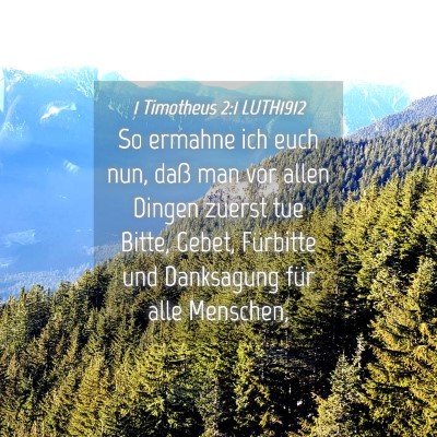 Picture 04 - 1 Timotheus 2:1 LUTH1912 - So ermahne ich euch nun, daß man vor allen - Bible Verse Picture