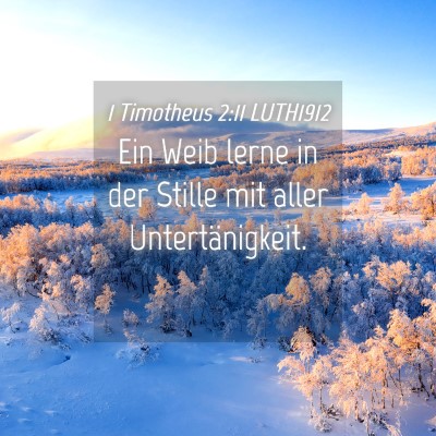 Picture 04 - 1 Timotheus 2:11 LUTH1912 - Ein Weib lerne in der Stille mit aller - Bible Verse Picture