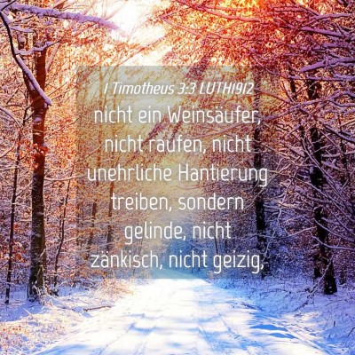 Picture 04 - 1 Timotheus 3:3 LUTH1912 - nicht ein Weinsäufer, nicht raufen, nicht - Bible Verse Picture
