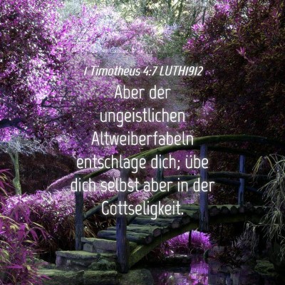 Picture 04 - 1 Timotheus 4:7 LUTH1912 - Aber der ungeistlichen Altweiberfabeln entschlage - Bible Verse Picture