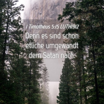 Picture 04 - 1 Timotheus 5:15 LUTH1912 - Denn es sind schon etliche umgewandt dem Satan - Bible Verse Picture