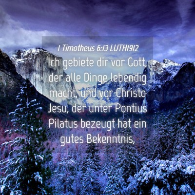Picture 04 - 1 Timotheus 6:13 LUTH1912 - Ich gebiete dir vor Gott, der alle Dinge lebendig - Bible Verse Picture