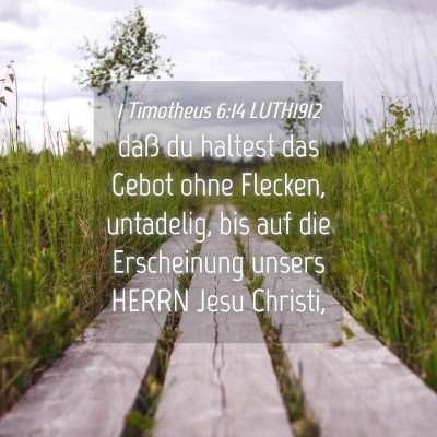 Picture 04 - 1 Timotheus 6:14 LUTH1912 - daß du haltest das Gebot ohne Flecken, - Bible Verse Picture
