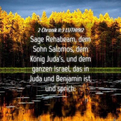 Picture 04 - 2 Chronik 11:3 LUTH1912 - Sage Rehabeam, dem Sohn Salomos, dem König - Bible Verse Picture