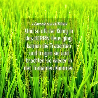 Picture 04 - 2 Chronik 12:11 LUTH1912 - Und so oft der König in des HERRN Haus ging, - Bible Verse Picture
