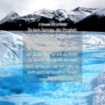 Picture 04 - 2 Chronik 12:5 LUTH1912 - Da kam Semaja, der Prophet, zu Rehabeam und zu - Bible Verse Picture