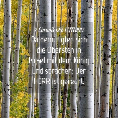 Picture 04 - 2 Chronik 12:6 LUTH1912 - Da demütigten sich die Obersten in Israel mit - Bible Verse Picture