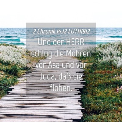 Picture 04 - 2 Chronik 14:12 LUTH1912 - Und der HERR schlug die Mohren vor Asa und vor - Bible Verse Picture
