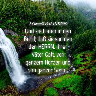 Picture 04 - 2 Chronik 15:12 LUTH1912 - Und sie traten in den Bund, daß sie suchten den - Bible Verse Picture